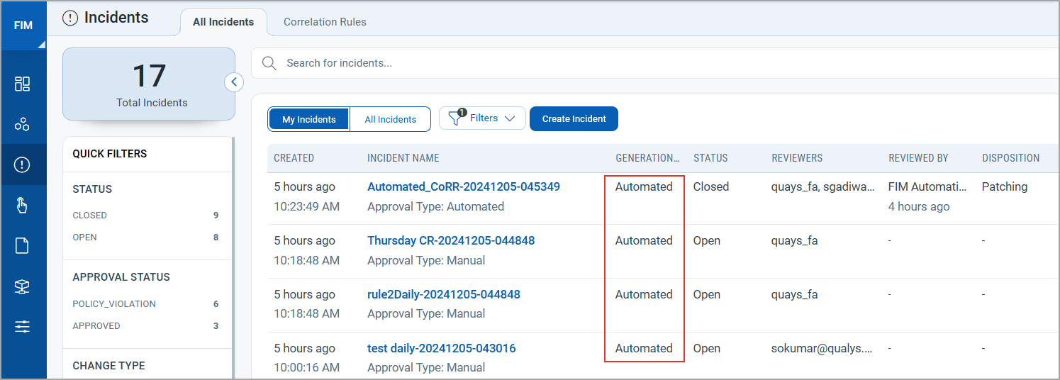 Manage Incident